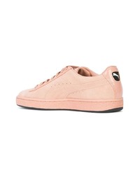 rosa Wildleder niedrige Sneakers von Puma