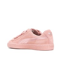 rosa Wildleder niedrige Sneakers von Puma