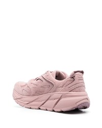 rosa Wildleder niedrige Sneakers von Hoka One One