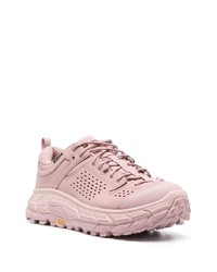 rosa Wildleder niedrige Sneakers von Hoka One One