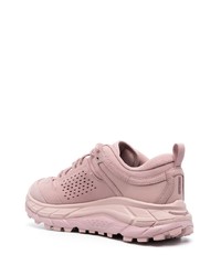 rosa Wildleder niedrige Sneakers von Hoka One One