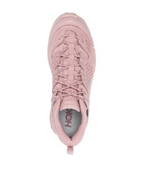 rosa Wildleder niedrige Sneakers von Hoka One One