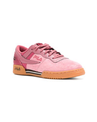 rosa Wildleder niedrige Sneakers von Liam Hodges