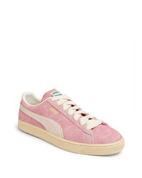 rosa Wildleder niedrige Sneakers von Puma