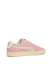 rosa Wildleder niedrige Sneakers von Puma