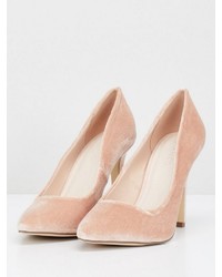 rosa Wildleder Pumps von Bianco