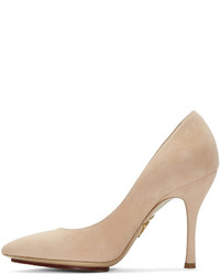 rosa Wildleder Pumps von Charlotte Olympia