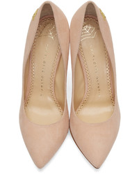 rosa Wildleder Pumps von Charlotte Olympia