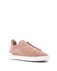 rosa Wildleder Sportschuhe von Zegna