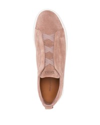 rosa Wildleder Sportschuhe von Zegna