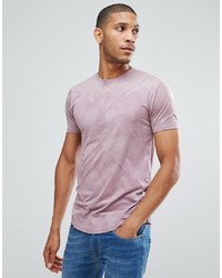 rosa Wildleder T-Shirt mit einem Rundhalsausschnitt