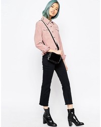 rosa Wildlederjacke von Asos