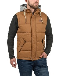 rotbraune ärmellose Jacke von Solid