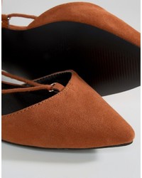 rotbraune Ballerinas von Asos