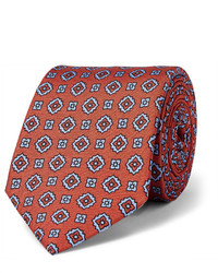 rotbraune bedruckte Krawatte