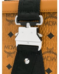 rotbraune bedruckte Leder Umhängetasche von MCM