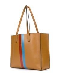 rotbraune bedruckte Shopper Tasche aus Leder von MARK CROSS