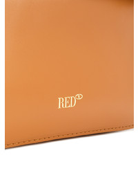 rotbraune beschlagene Leder Umhängetasche von RED Valentino
