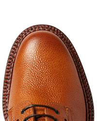rotbraune Brogue Stiefel aus Leder von Grenson