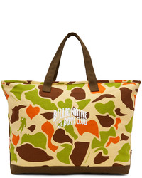 rotbraune Camouflage Shopper Tasche aus Segeltuch
