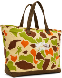 rotbraune Camouflage Shopper Tasche aus Segeltuch von Billionaire Boys Club