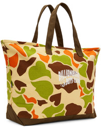 rotbraune Camouflage Shopper Tasche aus Segeltuch von Billionaire Boys Club