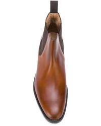 rotbraune Chelsea Boots aus Leder von Church's