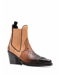 rotbraune Chelsea Boots aus Leder von DSQUARED2