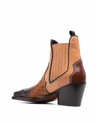 rotbraune Chelsea Boots aus Leder von DSQUARED2