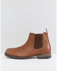 rotbraune Chelsea Boots aus Leder von Red Tape