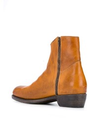 rotbraune Chelsea Boots aus Leder von Ajmone