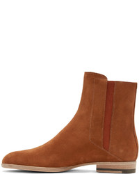 rotbraune Chelsea Boots aus Wildleder von Maison Margiela