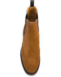 rotbraune Chelsea Boots aus Wildleder von Church's