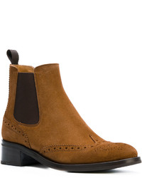 rotbraune Chelsea Boots aus Wildleder von Church's