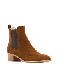 rotbraune Chelsea Boots aus Wildleder von Unützer