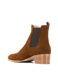 rotbraune Chelsea Boots aus Wildleder von Unützer