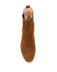 rotbraune Chelsea Boots aus Wildleder von Unützer