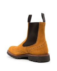 rotbraune Chelsea Boots aus Wildleder von Tricker's