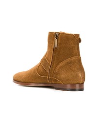 rotbraune Chelsea Boots aus Wildleder von Saint Laurent