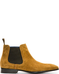 rotbraune Chelsea Boots aus Wildleder von Paul Smith