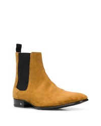 rotbraune Chelsea Boots aus Wildleder von Jimmy Choo