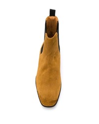 rotbraune Chelsea Boots aus Wildleder von Jimmy Choo