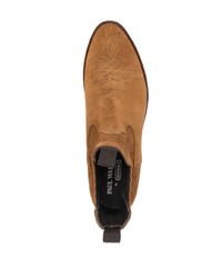 rotbraune Chelsea Boots aus Wildleder von Paul Warmer