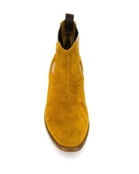 rotbraune Chelsea Boots aus Wildleder von Premiata