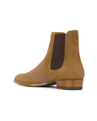 rotbraune Chelsea Boots aus Wildleder von Saint Laurent