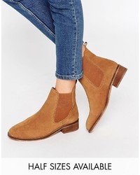 rotbraune Chelsea Boots
