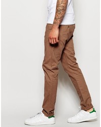 rotbraune Chinohose von Weekday