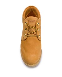 rotbraune Chukka-Stiefel aus Leder von Timberland