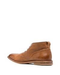 rotbraune Chukka-Stiefel aus Leder von Moma