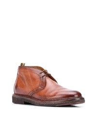 rotbraune Chukka-Stiefel aus Leder von Officine Creative